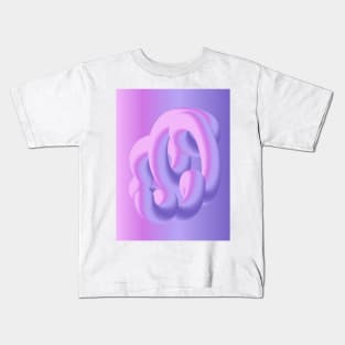 Fluid geometric purple abstract shape Kids T-Shirt